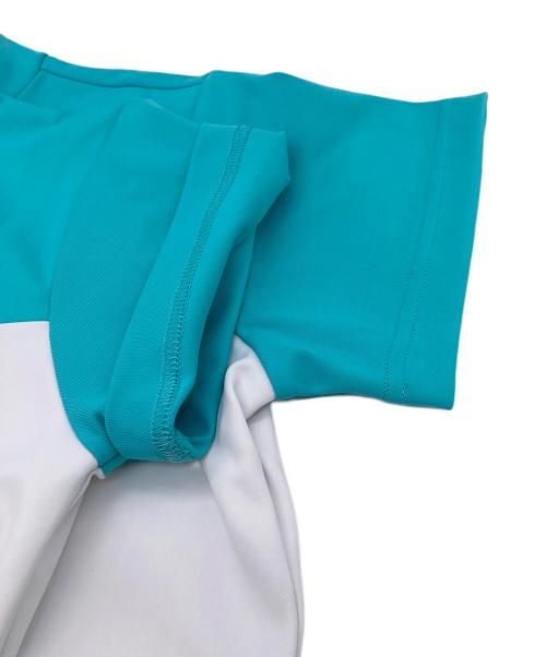 V TWELVE（トゥエルブ）V TWELVE (トゥエルブ) FIVE STAR MOCK WM モックネックTシャツ ロゴTシャツ バイカラー グリーンの古着・服飾アイテム