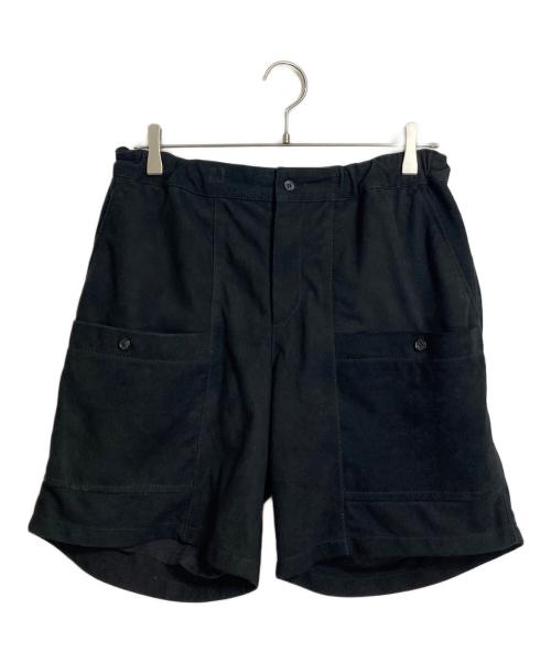 elight（イーライト）elight (イーライト) スウェードカーゴハーフパンツ ブラック サイズ:1の古着・服飾アイテム