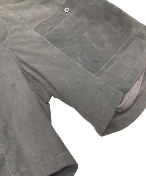 elight（イーライト）elight (イーライト) スウェードカーゴハーフパンツ ブラック サイズ:1の古着・服飾アイテム