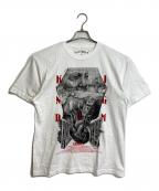 ボリス雑貨店ポリスザッカテン）の古着「キングダム エクソダス<脱出>ヒグチユウコ×大島依提亜デザインTシャツ　半袖カットソー　Tシャツ　Tee」｜ホワイト×ブラック