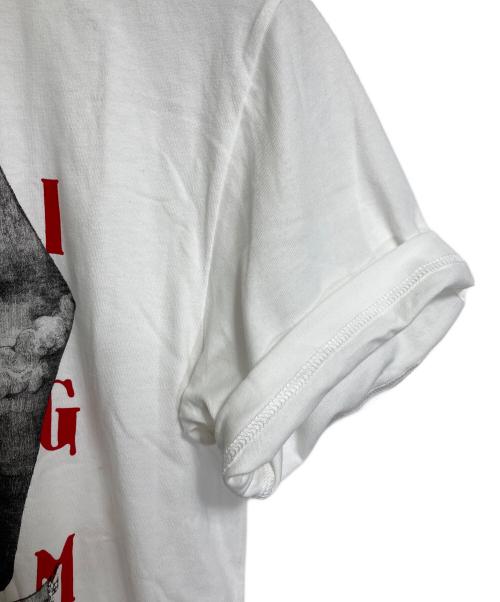 ボリス雑貨店（ポリスザッカテン）ボリス雑貨店 (ポリスザッカテン) キングダム エクソダス<脱出>ヒグチユウコ×大島依提亜デザインTシャツ　半袖カットソー　Tシャツ　Tee ホワイト×ブラック サイズ: XLの古着・服飾アイテム