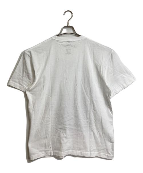 ボリス雑貨店（ポリスザッカテン）ボリス雑貨店 (ポリスザッカテン) キングダム エクソダス<脱出>ヒグチユウコ×大島依提亜デザインTシャツ　半袖カットソー　Tシャツ　Tee ホワイト×ブラック サイズ: XLの古着・服飾アイテム