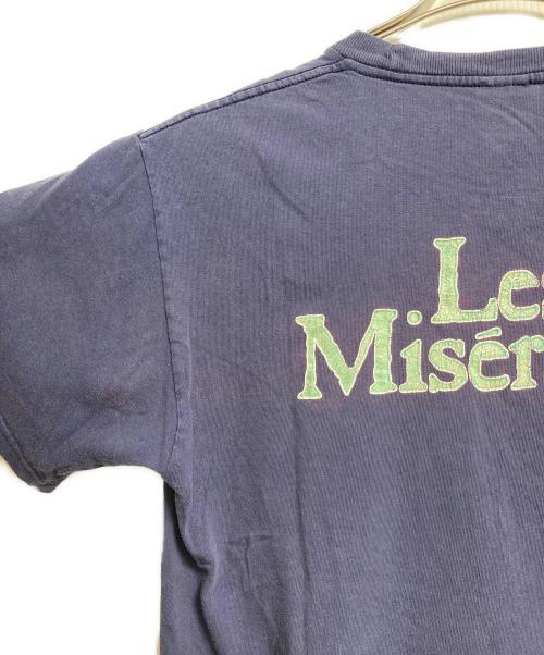 FRUIT OF THE LOOM（フルーツオブザルーム）FRUIT OF THE LOOM (フルーツオブザルーム) 【古着】Les Miserables 両面プリントTシャツ　半袖カットソー　Tee   1986コピーライター有 ネイビー サイズ:実寸参照の古着・服飾アイテム
