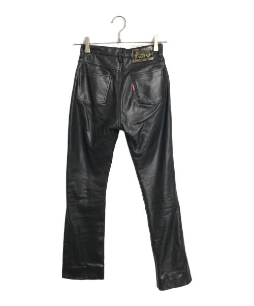 aero（エアロ）aero (エアロ) レザーパンツ ブラック サイズ:W26の古着・服飾アイテム