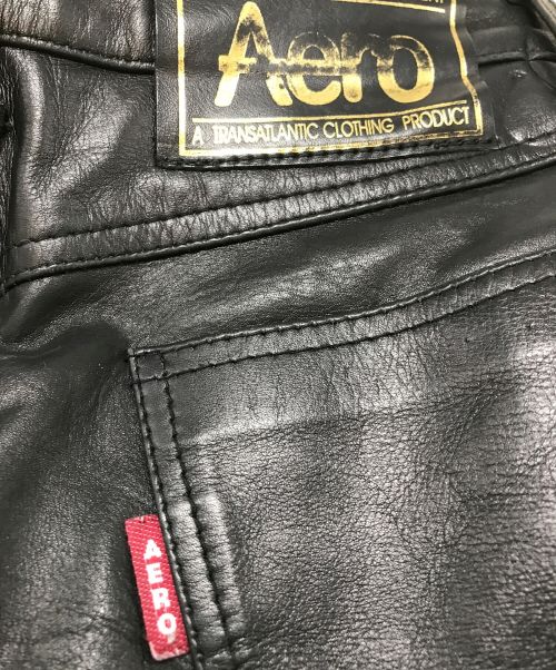aero（エアロ）aero (エアロ) レザーパンツ ブラック サイズ:W26の古着・服飾アイテム