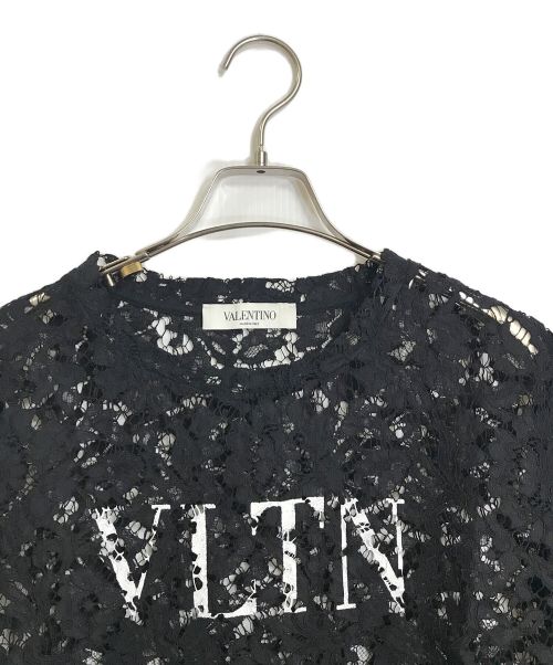 VALENTINO（ヴァレンティノ）VALENTINO (ヴァレンティノ) コットン×レーヨン×ナイロン Tシャツ ブラック サイズ:Sの古着・服飾アイテム