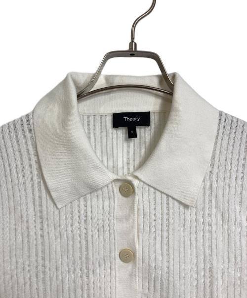 theory（セオリー）theory (セオリー) ポロシャツ Matte Cotton Cropped Polo C ホワイト サイズ:Sの古着・服飾アイテム