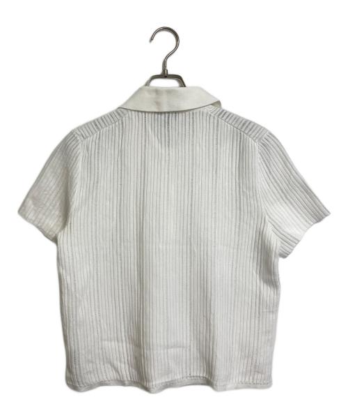 theory（セオリー）theory (セオリー) ポロシャツ Matte Cotton Cropped Polo C ホワイト サイズ:Sの古着・服飾アイテム