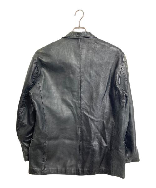 NOEL CUIR（ノエル キュイール）NOEL CUIR (ノエル キュイール) 【古着】30’Sレザーカバーオール　30年代 フランスヴィンテージ　アウター　レザージャケット　テーラードジャケット　レザーテーラードジャケット ブラック サイズ:46の古着・服飾アイテム