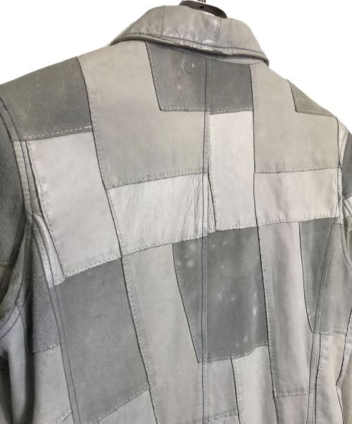 LEVI'S（リーバイス）LEVI'S (リーバイス) パッチワークレザージャケット　レザージャケット　アウター スカイブルー サイズ:Lの古着・服飾アイテム