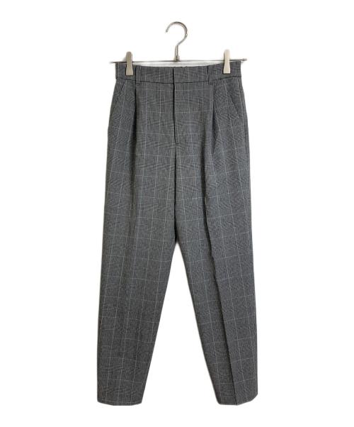 UNTITLED（アンタイトル）UNTITLED (アンタイトル) 【ストレッチ/後ろウエストゴム】タックテーパードパンツ グレー サイズ:XS 未使用品の古着・服飾アイテム