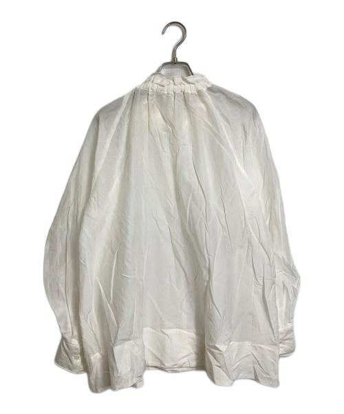 assiette（アシェット）assiette (アシェット) コットンシルクボウタイブラウス　SHIPS別注 ホワイト サイズ:1の古着・服飾アイテム