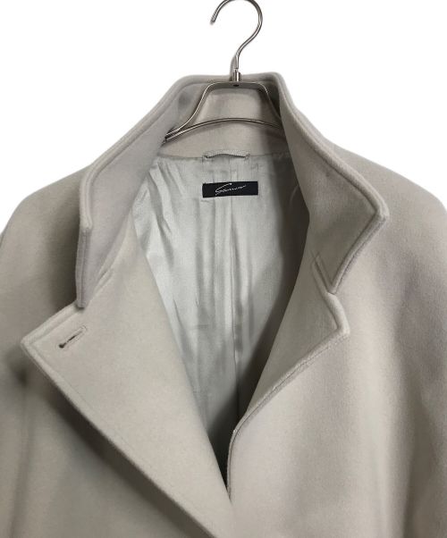 STUNNING LURE（スタニングルアー）STUNNING LURE (スタニングルアー) オーバーミドルコート　スタンドカラーコート　アウター　ウール混コート ベージュ サイズ:2の古着・服飾アイテム