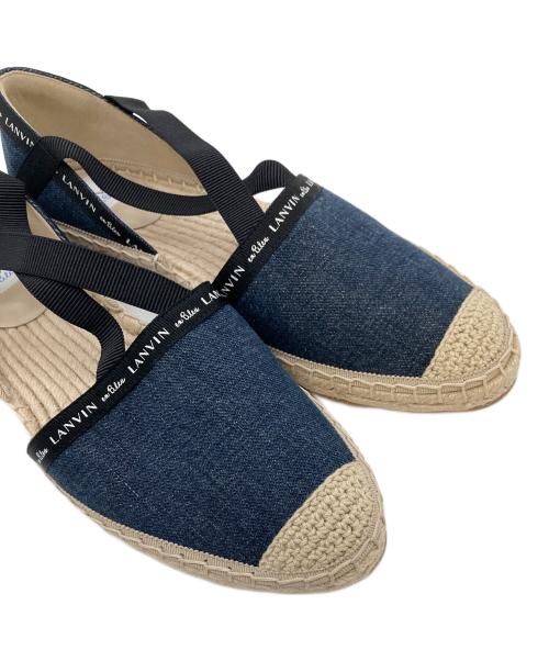 LANVIN（ランバン）LANVIN (ライバン) エスパドリーユ サンダル ネイビー サイズ:24 1/2の古着・服飾アイテム