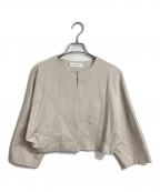 ANAYIアナイ）の古着「ノーカラーショートジャケット」｜アイボリー