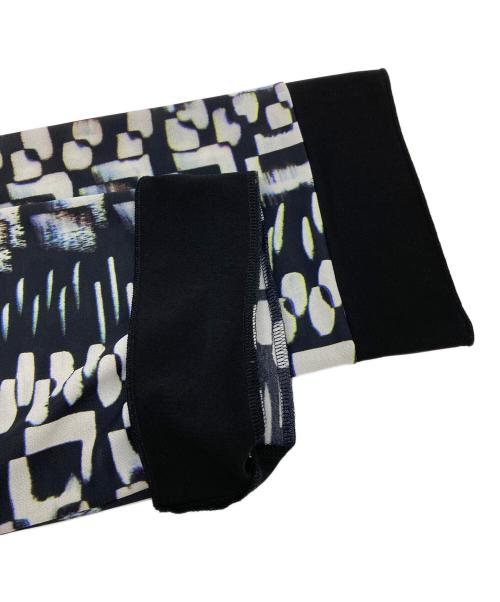 HIROKO KOSHINO（ヒロコ コシノ）HIROKO KOSHINO (ヒロコ コシノ) 総柄ワンピース　七分袖ワンピース ブラック サイズ:40の古着・服飾アイテム