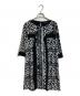 HIROKO KOSHINO（ヒロコ コシノ）の古着「総柄ワンピース　七分袖ワンピース」｜ブラック