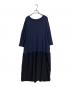 Y's（ワイズ）の古着「ドッキングワンピース」｜ネイビー×ブラック