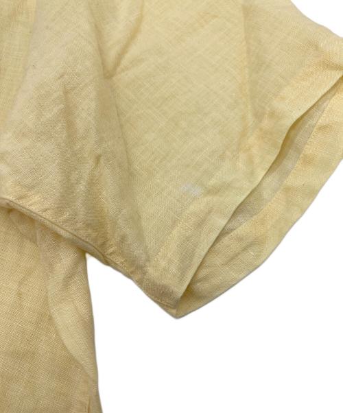 PAPAS（パパス）PAPAS (パパス) アロハシャツ　麻シャツ　リネンシャツ　半袖シャツ イエロー サイズ:Lの古着・服飾アイテム