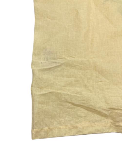 PAPAS（パパス）PAPAS (パパス) アロハシャツ　麻シャツ　リネンシャツ　半袖シャツ イエロー サイズ:Lの古着・服飾アイテム