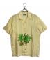 PAPAS（パパス）の古着「アロハシャツ　麻シャツ　リネンシャツ　半袖シャツ」｜イエロー