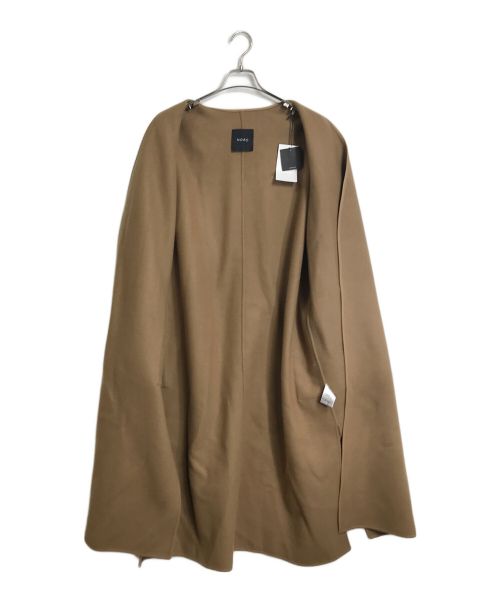 N.O.R.C（ノーク）N.O.R.C (ノーク) ウールリバーノーカラーコート ブラウン サイズ:2の古着・服飾アイテム