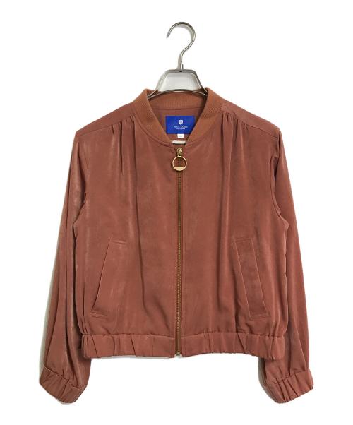 BLUE LABEL CRESTBRIDGE（ブルーレーベルクレストブリッジ）BLUE LABEL CRESTBRIDGE (ブルーレーベルクレストブリッジ) サテンブルゾン　バックフリルブルゾン　アウター　ライトアウター オレンジ サイズ:38の古着・服飾アイテム