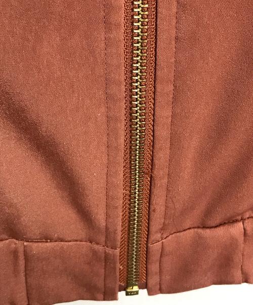 BLUE LABEL CRESTBRIDGE（ブルーレーベルクレストブリッジ）BLUE LABEL CRESTBRIDGE (ブルーレーベルクレストブリッジ) サテンブルゾン　バックフリルブルゾン　アウター　ライトアウター オレンジ サイズ:38の古着・服飾アイテム