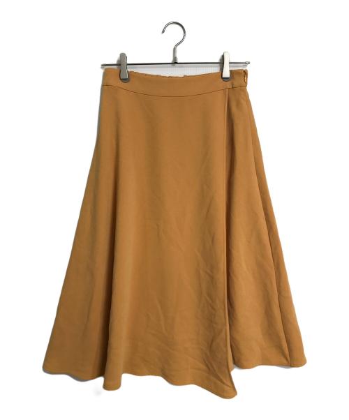 theory luxe（セオリーリュクス）theory luxe (セオリーリュクス) フレアスカート　デザインスカート　日本製 オレンジ サイズ:38の古着・服飾アイテム