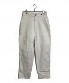 MHLエムエイチエル）の古着「JAPANESE COTTON LINEN DRILL TROUSERS  コットンリネンパンツ　日本製　23SS」｜ホワイト