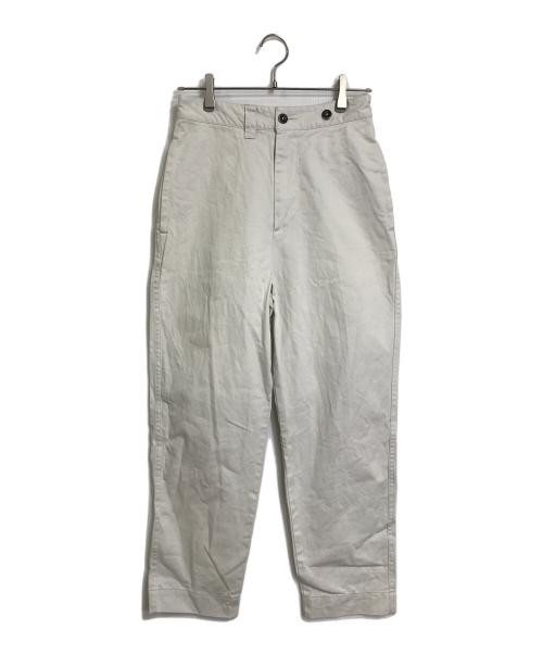 MHL（エムエイチエル）MHL (エムエイチエル) JAPANESE COTTON LINEN DRILL TROUSERS  コットンリネンパンツ　日本製　23SS ホワイト サイズ:1の古着・服飾アイテム