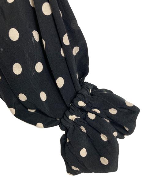 journal standard L'essage（ジャーナルスタンダード レサージュ）journal standard L'essage (ジャーナルスタンダード レサージュ) ドットブラウス　長袖ブラウス　セレモニー　日本製 ブラック サイズ:実寸参照の古着・服飾アイテム