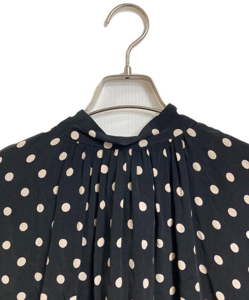 journal standard L'essage（ジャーナルスタンダード レサージュ）journal standard L'essage (ジャーナルスタンダード レサージュ) ドットブラウス　長袖ブラウス　セレモニー　日本製 ブラック サイズ:実寸参照の古着・服飾アイテム