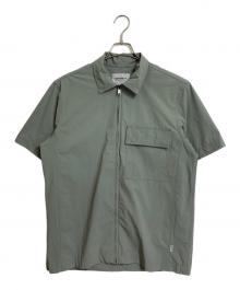 Carhartt WIP（カーハート ワークインプログレス）の古着「S/S MODESTO SHIRT  モデストシャツ　半袖シャツ　ナイロンシャツ」｜グリーン