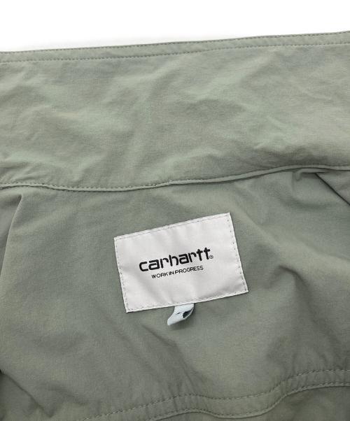 Carhartt WIP（カーハート ワークインプログレス）CARHARTT WIP (カーハート ワークインプログレス) S/S MODESTO SHIRT  モデストシャツ　半袖シャツ　ナイロンシャツ グリーン サイズ:Mの古着・服飾アイテム