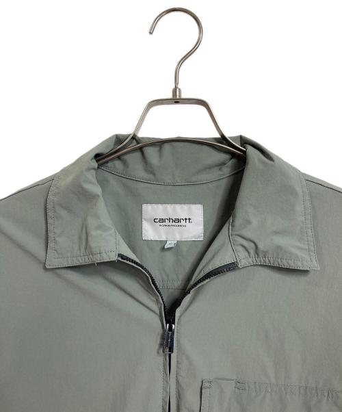 Carhartt WIP（カーハート ワークインプログレス）CARHARTT WIP (カーハート ワークインプログレス) S/S MODESTO SHIRT  モデストシャツ　半袖シャツ　ナイロンシャツ グリーン サイズ:Mの古着・服飾アイテム