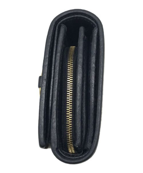 GUCCI（グッチ）GUCCI (グッチ) ホースビット2つ折り財布 ベージュ×ネイビー サイズ:実寸参照の古着・服飾アイテム