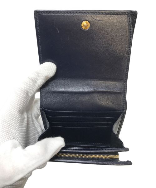 GUCCI（グッチ）GUCCI (グッチ) ホースビット2つ折り財布 ベージュ×ネイビー サイズ:実寸参照の古着・服飾アイテム