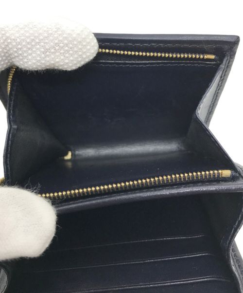 GUCCI（グッチ）GUCCI (グッチ) ホースビット2つ折り財布 ベージュ×ネイビー サイズ:実寸参照の古着・服飾アイテム