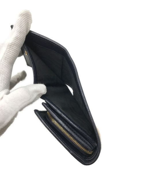 GUCCI（グッチ）GUCCI (グッチ) ホースビット2つ折り財布 ベージュ×ネイビー サイズ:実寸参照の古着・服飾アイテム