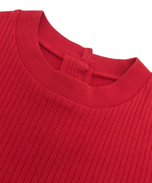 MEYAME（メヤメ）MEYAME (メヤメ) FRONT AND BACK RIB PULLOVER レッド サイズ:FREEの古着・服飾アイテム