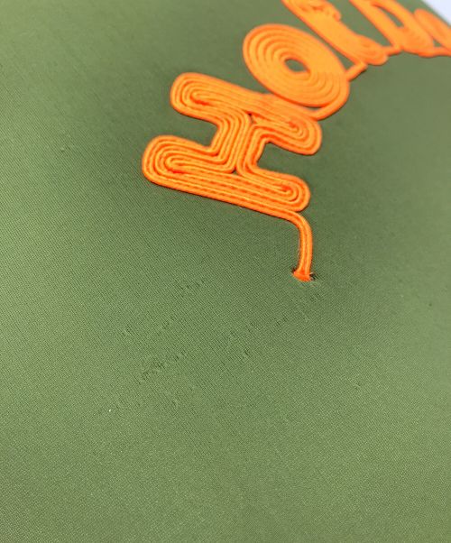 A.D.M.J.（エーディーエムジェイ）A.D.M.J. (エーディーエムジェイ) マジックライト コード刺しゅう トートバッグ グリーン サイズ:実寸参照の古着・服飾アイテム