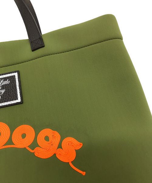 A.D.M.J.（エーディーエムジェイ）A.D.M.J. (エーディーエムジェイ) マジックライト コード刺しゅう トートバッグ グリーン サイズ:実寸参照の古着・服飾アイテム