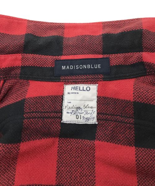 MADISON BLUE（マディソンブルー）MADISON BLUE PILGRIM SURF+SUPPLY WOOLRICH Buffalo Plaid Hampton Shirts  バッファロープラッズハンプトンシャツ　長袖シャツ　チェックシャツ レッド サイズ:01の古着・服飾アイテム