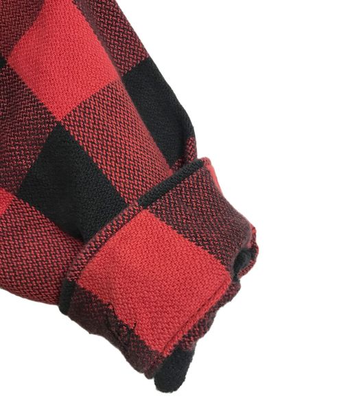 MADISON BLUE（マディソンブルー）MADISON BLUE PILGRIM SURF+SUPPLY WOOLRICH Buffalo Plaid Hampton Shirts  バッファロープラッズハンプトンシャツ　長袖シャツ　チェックシャツ レッド サイズ:01の古着・服飾アイテム