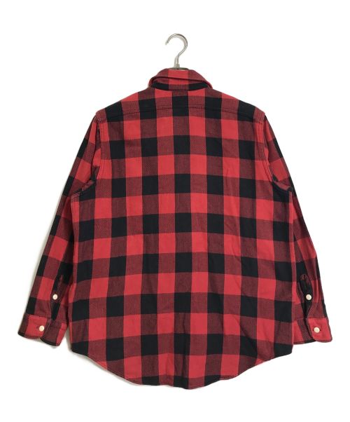 MADISON BLUE（マディソンブルー）MADISON BLUE PILGRIM SURF+SUPPLY WOOLRICH Buffalo Plaid Hampton Shirts  バッファロープラッズハンプトンシャツ　長袖シャツ　チェックシャツ レッド サイズ:01の古着・服飾アイテム