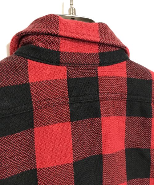 MADISON BLUE（マディソンブルー）MADISON BLUE PILGRIM SURF+SUPPLY WOOLRICH Buffalo Plaid Hampton Shirts  バッファロープラッズハンプトンシャツ　長袖シャツ　チェックシャツ レッド サイズ:01の古着・服飾アイテム