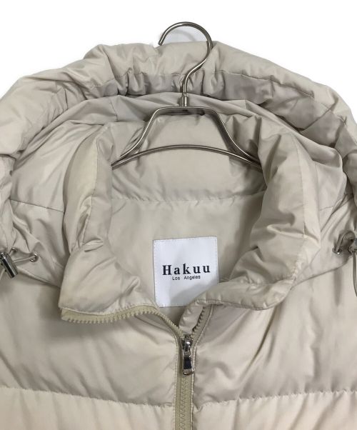 Hakuu（ハク）Hakuu (ハク) Plage (プラージュ) 別注 DOWN ジャケット　 アイボリー サイズ:Sの古着・服飾アイテム