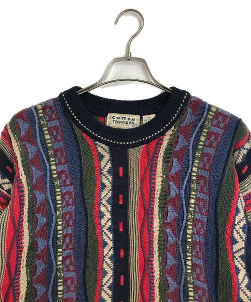 COTTON TRADERS（コットン トレーダーズ）COTTON TRADERS (コットン トレーダーズ) 3Dニット マルチカラー サイズ:Mの古着・服飾アイテム