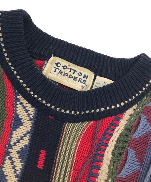 COTTON TRADERS（コットン トレーダーズ）COTTON TRADERS (コットン トレーダーズ) 3Dニット マルチカラー サイズ:Mの古着・服飾アイテム